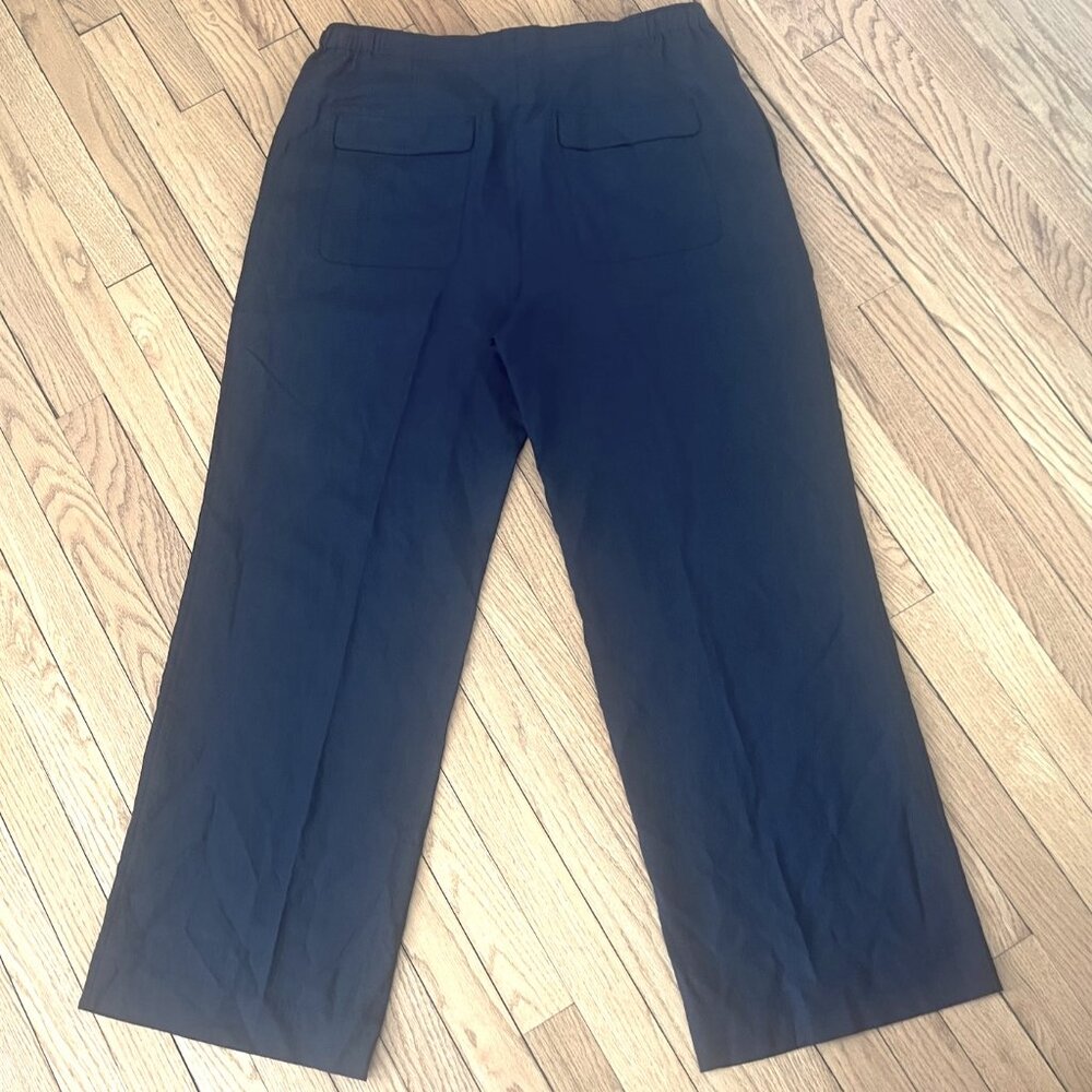 NWOT Vince High Rise Wide Leg Blue Elastic Waist Drawstring Utility Pant Size XL - Picture 11 of 11